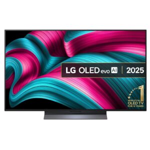 LG OLED48C55LA 48-Inch OLEDevo 4K UHD Smart TV, (α9 AI Processor, Dolby Atmos, Freeview Play and Amazon Alexa, 120Hz) [Model 2025]