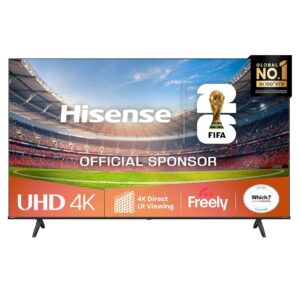 Hisense 50" 50A6QTUK 4K Ultra HD Smart TV AI TV - 4K UHD, Hi-View AI Engine, Precision Colour, AI Smooth Motion, Sports Mode with Freely, Disney +, YouTube, Netflix