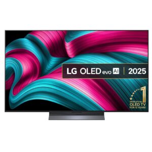 LG OLED55C55LA 55-Inch OLEDevo 4K UHD Smart TV, (α9 AI Processor Gen7, Dolby Atmos, Freeview Play and Amazon Alexa, 120Hz) [Model 2025]