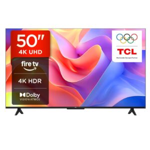 TCL 50PF650K 50-inch 4K Ultra HD, HDR TV, Smart LED Fire TV (Dolby Vision, Dolby Atmos, DTS, HDR 10, Alexa built-in, Airplay2, Miracast)