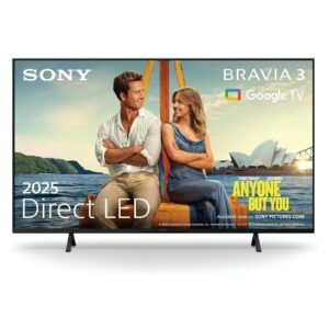 Sony BRAVIA 3 – Direct LED, X-Balanced Speaker, Dolby Vision/Atmos, IMAX Enhanced, Google TV (2025), Google Cast, Apple AirPlay 2, Eco Dashboard 2, Game Menu 2 – 55-inch